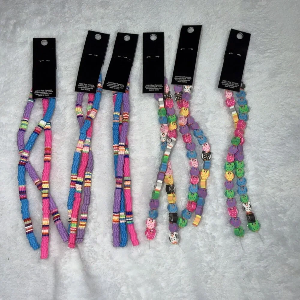 Vinyl Disc Beads 15 full strands of 200+ beads per strand New By Color Gallery